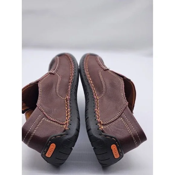 Caoutchouc Slip-On Loafer Shoes Mens Driving Moccasins Brown EU 45 - Picture 4 of 8